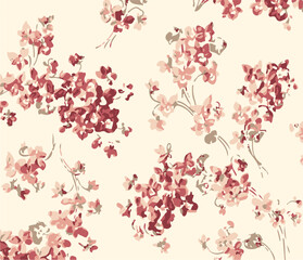 Vector seamless pattern. Pretty pattern in small flowers. Small blue flowers. White background. Ditsy floral background. The elegant the template for fashion prints. Stock vector.