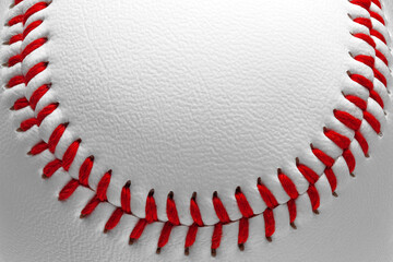 Baseball ball isolated on white background, full depth of field