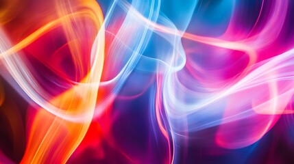 Streams of light in different colors and intensities