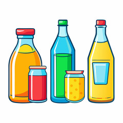 vector illustration bottles

