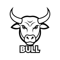 American Bull Illustration Vector Art.