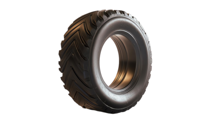 Heavy-duty tire, white isolate background
