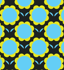 Flowers patterns. Seamless floral backdrop.monochrome, solid abstract small , big flower ,leaves, all over vector design  background illustration digital image for paper or textile,seamless pattern