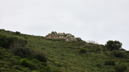 the landscape of the mountains of the island of the state of israel