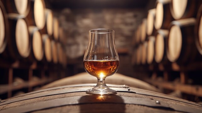 Whisky Tasting in a Barrel Cellar: A Golden Elixir