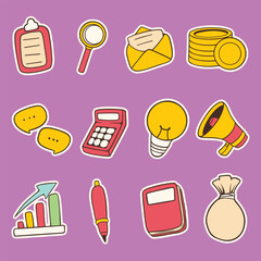 Startup Cute Doodle Vector Sticker Collection