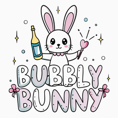 Obraz premium birthday card with rabbit