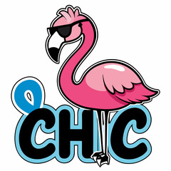 illustration of a flamingo