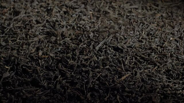 Pour dried tea leaves.  Black tea. 
