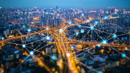 Fototapeta premium iot smart technology futuristic in industry 4.0 concept, engineer use augmented mixed virtual reality to education and training, repairs and maintenance, sales, product and site design, and more.