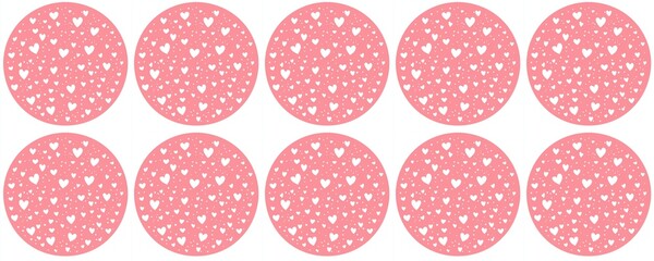 seamless pattern of Pink white hearts pattern Valentines Day love romantic design 
