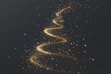 Obraz premium an abstract Christmas tree made up of many sparkling particles.