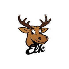 Majestic Elk Head Vector Art.