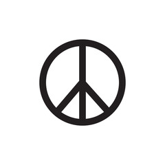 peace symbol on white