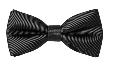  A Black bow tie isolated on Transparent PNG format Background.