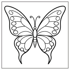 Graceful Butterfly Artwork with Detailed Symmetry and Intricate Wing Design