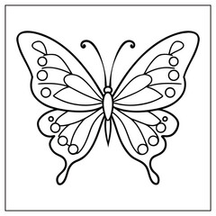 Graceful Butterfly Artwork with Detailed Symmetry and Intricate Wing Design