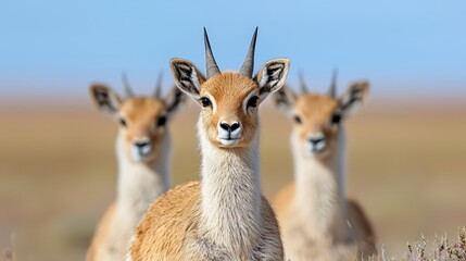 Fototapeta premium Trio of gazelles a wildlife portrait