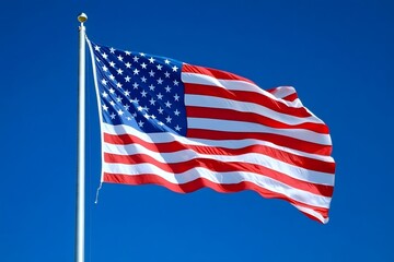 American flag backgrounds symbolizing patriotism and freedom, featuring elegant folds, bold stars and stripes, and atmospheric compositions ideal for national holidays or official designs