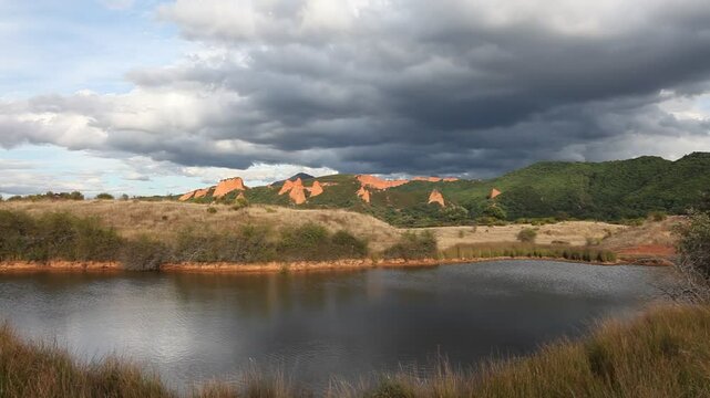 Carucedo lake, landscape of Las Medulas. Leon, Spain