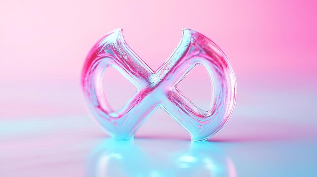 Pisces symbol crafted from iridescent material, reflecting shimmering cosmic waves, Pisces iridescent zodiac, dreamy celestial energy