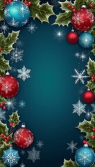 illustration of decorative christmas tree balls for tradition celebrations.