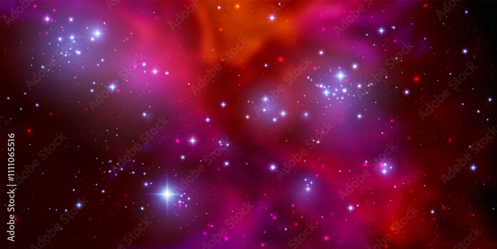 Canvas Prints space vector background with realistic nebula and shining stars. magic colorful galaxy with stardust