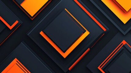 Naklejka premium Vibrant geometric pattern with flat layered design and bold colors