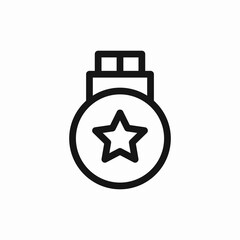 medal award star icon sign vector