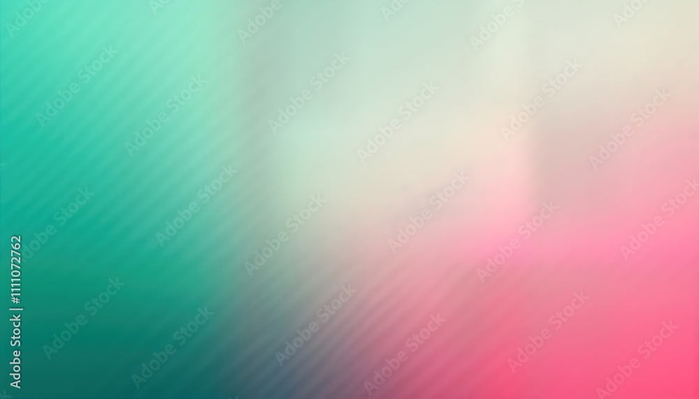 Poster blurred gradient background shows soft transitions of teal aqua pink colors. grainy texture adds vis