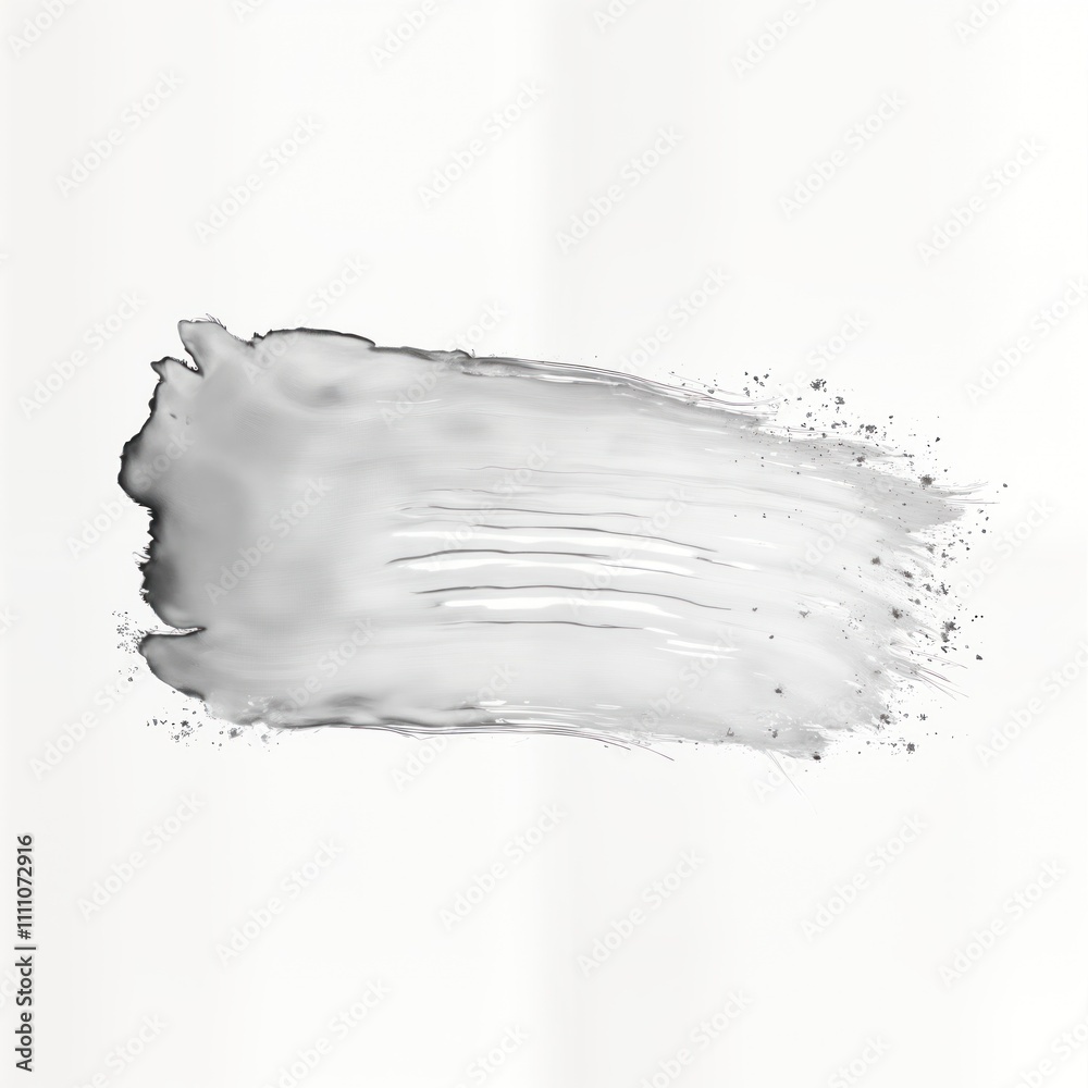 Poster abstract ink brush strokes, splashes create unique artistic design. grayish monochrome ink splatters