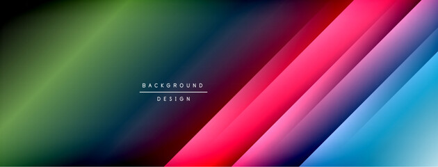 Fototapeta premium Colorful gradient with lines made of shadow and light. Creative background