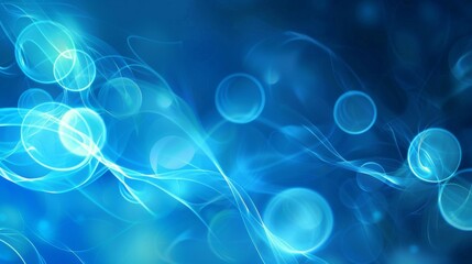Futuristic abstract blue digital background with glowing circular elements for tech visuals