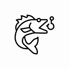 fishing seafood icon sign vector