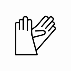 garden glove icon sign vector