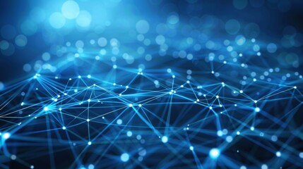 Futuristic blue digital background with glowing circular elements for tech inspired visuals