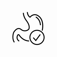 stomach check icon sign vector
