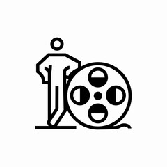 film reel icon sign vector