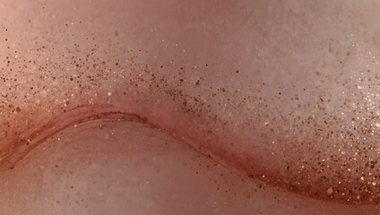 Fototapeta premium A light brownish-pink surface with tiny brown specks and a wavy, darker line.