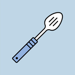 Spoon for draining vector icon. Kitchen appliances
