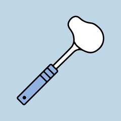 Soup ladle vector icon. Kitchen appliances