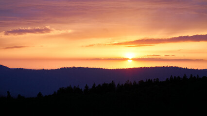 Vogesen bei Sonnenuntergang