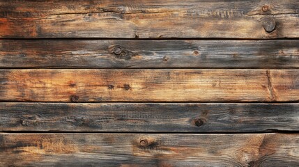 Obraz premium Weathered Brown Wooden Planks