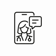 doctor message advice icon sign vector