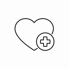 first aid for hearth icon sign vector