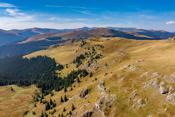 Parang Mountains in Romania - Aerial Drone View