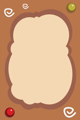 Vector background in the style of Christmas gingerbread