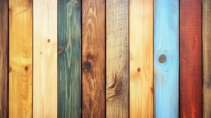 Fototapeta premium Colorful Wooden Planks Texture