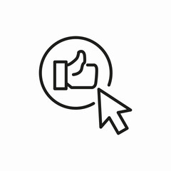 click like button icon sign vector