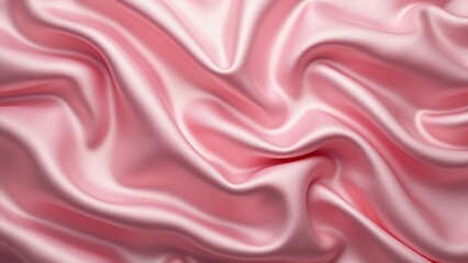 Fototapeta premium Luxurious Pink Silk Fabric Texture, Shimmering, Lustrous Drapes